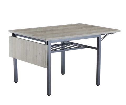 ZUN Folding Dining Table, 1.2 inches thick table top, for Dining Room, Living Room, Grey, 63.2'' L x W1162104707
