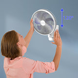 ZUN 8” Small Wall Mount Fan with Remote Control, 90&deg;Oscillating, 4 Speeds, Timer, Included 120&deg; 32304854