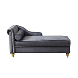 ZUN Modern Upholstery Chaise Lounge Chair with Storage Velvet W1097102812