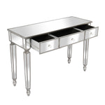 ZUN Three Drawers Mirror Table Dressing Table Console Table 45198085