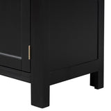 ZUN U_Style Featured Four-door Storage Cabinet with Adjustable Shelf and Acacia Venner , Suitable for WF313003AAB