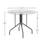 ZUN 5-Piece Tempered Glass Table w/ 4 Chairs,Modern Round Table Furniture Set for Home, Kitchen, W2167131089