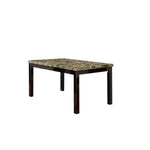 ZUN Dining Table Faux Marble Top Birch Veneer Dining Room Furniture 1pc Table HS00F2093-ID-AHD
