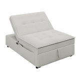 ZUN 4-in-1 Sofa Bed, Chair Bed, Multi-Function Folding Ottoman Bed with Storage Pocket and USB Port for WF309305AAB