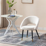 ZUN Hengming Dining Chairs, Modern Dining Room Chair Accent Chair with Metal Legs for Living Room W21236706