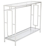 ZUN Toughened Glass Panel Console Table 32569773