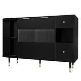 ZUN U_STYLE Rotating Storage Cabinet with 2 Doors and 2 Drawers, Suitable for Living Room, Study, and WF317495AAB