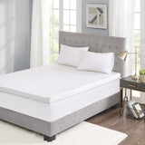 ZUN Hypoallergenic 3" Cooling Gel Memory Foam Mattress Topper with Removable Cooling Cover B03595139