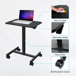 ZUN Mobile Laptop Computer Desk, Height-Adjustable from 28.5" to 42.9", Pneumatic Adjustment Height, W808102407