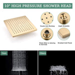 ZUN Shower Faucet Set, with Handheld Shower and Rainfall Shower Head Combination Set Wall Mounted Shower W121983513