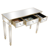 ZUN Three Drawers Mirror Table Dressing Table Console Table 78599770