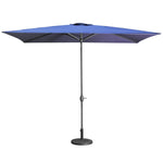 ZUN Large Blue Outdoor Umbrella 10ft Rectangular Patio Umbrella For Beach Garden Outside Uv Protection W1828P147105