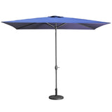 ZUN Large Blue Outdoor Umbrella 10ft Rectangular Patio Umbrella For Beach Garden Outside Uv Protection W1828P147105