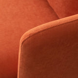 ZUN Modern fabric accent armchair,upholstered single sofa chair,Orange Cotton Linen-30.7'' W848111176