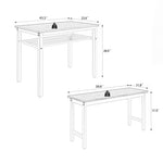 ZUN 3 Pieces Farmhouse Kitchen Table Set with Two Benches, Metal Frame and MDF Board W57868889