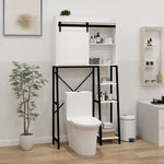 ZUN Over The Toilet Storage Cabinet, Bathroom Over Toilet with Sliding Barn Door,Adjustable W282138090