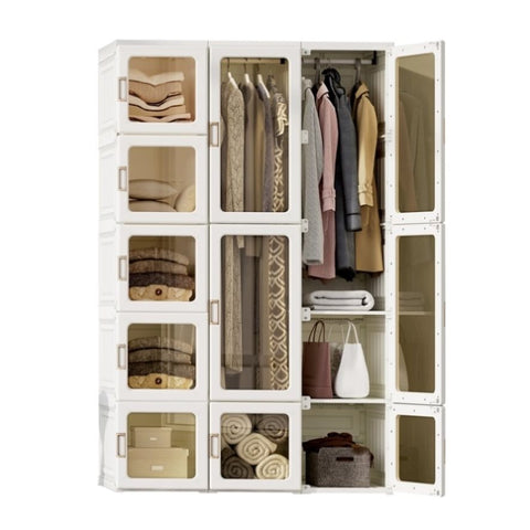 ZUN Portable Wardrobe Closets Bedroom ,Storage Organizer, Clothes Dresser, Closet Storage Organizer, W1019P143206