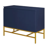 ZUN TREXM Minimalist & Luxury Cabinet Two Door Sideboard with Gold Metal Legs for Living, Dining WF317556AAM