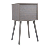ZUN Set of 2 Bedside Table with Two Drawer Storage Design for Living Room Sofa - Gray W2181P147515