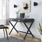 ZUN Computer Desk with Storage, Solid Wood Desk with Drawers, Modern Study Table for Home Office,Small W1781103706