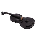 ZUN New 4/4 Acoustic Violin Case Bow Rosin Black 67620583