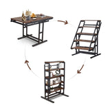 ZUN Dining Multifunctional solid wood folding conversion/folding shelf can be used as dining GLT12070
