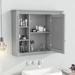 ZUN 35'' x 28'' Wall Mounted Bathroom Storage, Modern Bathroom Wall with Mirror, Mirror WF305081AAE