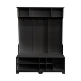 ZUN Hall Tree with Shoe Bench, Coat Rack ,Shoe Storage ,Storage Shelves and Pegboard, for Hallways, W757P148150