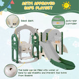 ZUN Toddler Slide and Swing Set 8 in 1, Kids Playground Climber Slide Playset with Basketball Hoop PP321361AAF