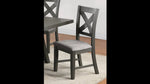 ZUN Transitional Farmhouse 2pc Set Dining Chair Gray Upholstered Seat X-Back Design Dining Room Wooden B011135286