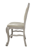 ZUN ACME Dresden Counter Height Chair in PU & Bone White Finish DN01704