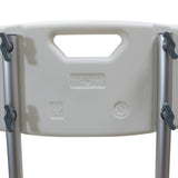 ZUN Medical Bathroom Safety Shower Tub Aluminium Alloy Bath Chair Seat Bench with Removable Back White 46933566