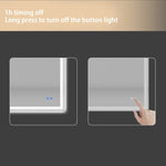 ZUN 60×40 inch LED-Lit bathroom mirror, wall mounted anti-fog memory Large Adjustable Brightness front W1820120237