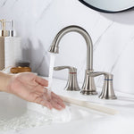 ZUN Widespread Bathroom Faucet With Drain Assembly W1194135489