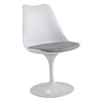 ZUN Swivel Tulip Side Chair for Kitchen and Dining Room Bar with Cushioned Seat and Curved Backrest, W2181P154910