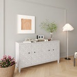 ZUN Accent Cabinet 4 Door Wooden Cabinet Sideboard Buffet Server Cabinet Storage Cabinet, for Living W1435P153086
