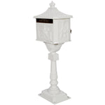 ZUN Cast Aluminum Mail Box,Postal Box , Mailbox Color White W46563687