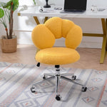 ZUN 360&deg;Swivel Height Adjustable,Swivel Chair,Teddy fabric,home office chair W680P143491