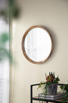 ZUN D20x1.5"Transitional Decor Style Mango Wood Wall Mirror Wall Decor with Frame of Solid Mango Wood W2078130544