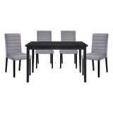 ZUN Black Finish Dining Table Casual Style Dining Room Wooden Furniture 1pc Modern Dinette B011125790