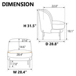ZUN 28.4"W Accent Chair Upholstered Curved Backrest Reading Chair Single Sofa Leisure Club Chair with W129868861