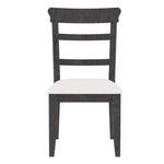 ZUN Dining Chair Set of 2,Upholstered Cushion Seat Wooden Ladder Back Side Chairs Dark W876131312