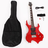 ZUN Flame Electric Guitar HSH Pickup Shaped Electric Guitar Pack Strap 97334374