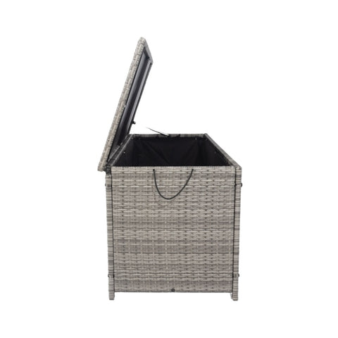 ZUN Outdoor Storage Box, 113 Gallon Wicker Patio Deck Boxes with Lid, Outdoor Cushion Storage Container W32965343