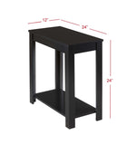 ZUN Contemporary Chairside Table with Open Bottom Shelf 1Pc Side Table Black Finish Flat Table Top Solid B011119815