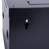 ZUN 6U Equipped Iron Network Cabinet with Cooling Fan Black 67391305