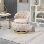 ZUN 360 Degree Swivel Cuddle Barrel Accent Storage Chairs, Round Armchairs with Wide Upholstered, Fluffy W1588130652