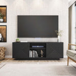 ZUN Techni Mobili Modern TV Stand for TVs Up to 70", Black B031P154883