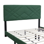 ZUN GREEN QUEEN SIZE BED FRAME WITH ADJUSTABLE HEADBOARD SUPER AFFORDABLE NO BOX SPING REQUIRE W1867P143805