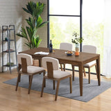 ZUN Armless Upholstered Dining Chair Set of 2 B035118587